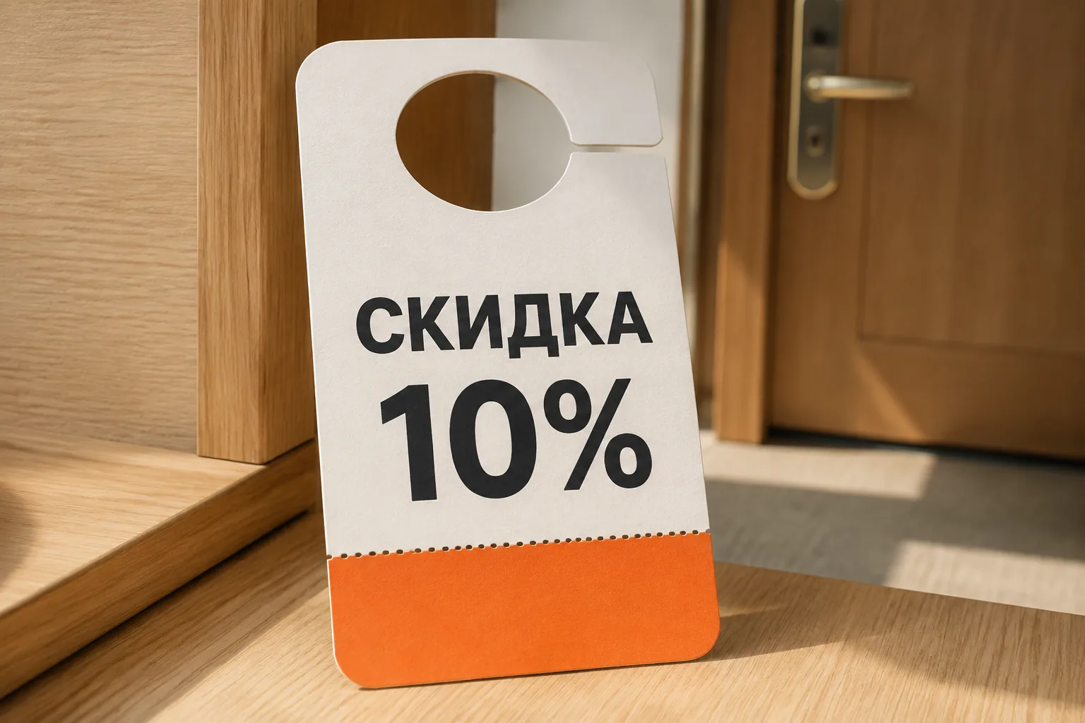 Дорхенгер со скидкой и заметной отрывной частью
